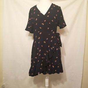 Xhilaration dress size XXL black with cherries